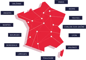 Carte des agences